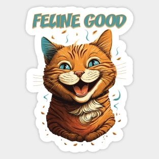 Feline Good Kitten - Purrfect for Cat Lovers Sticker